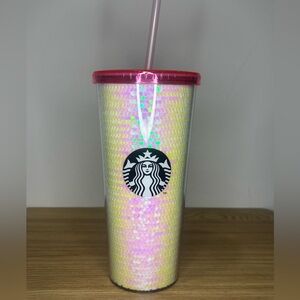 Starbucks Sakura Sequin Tumbler with Pink Top